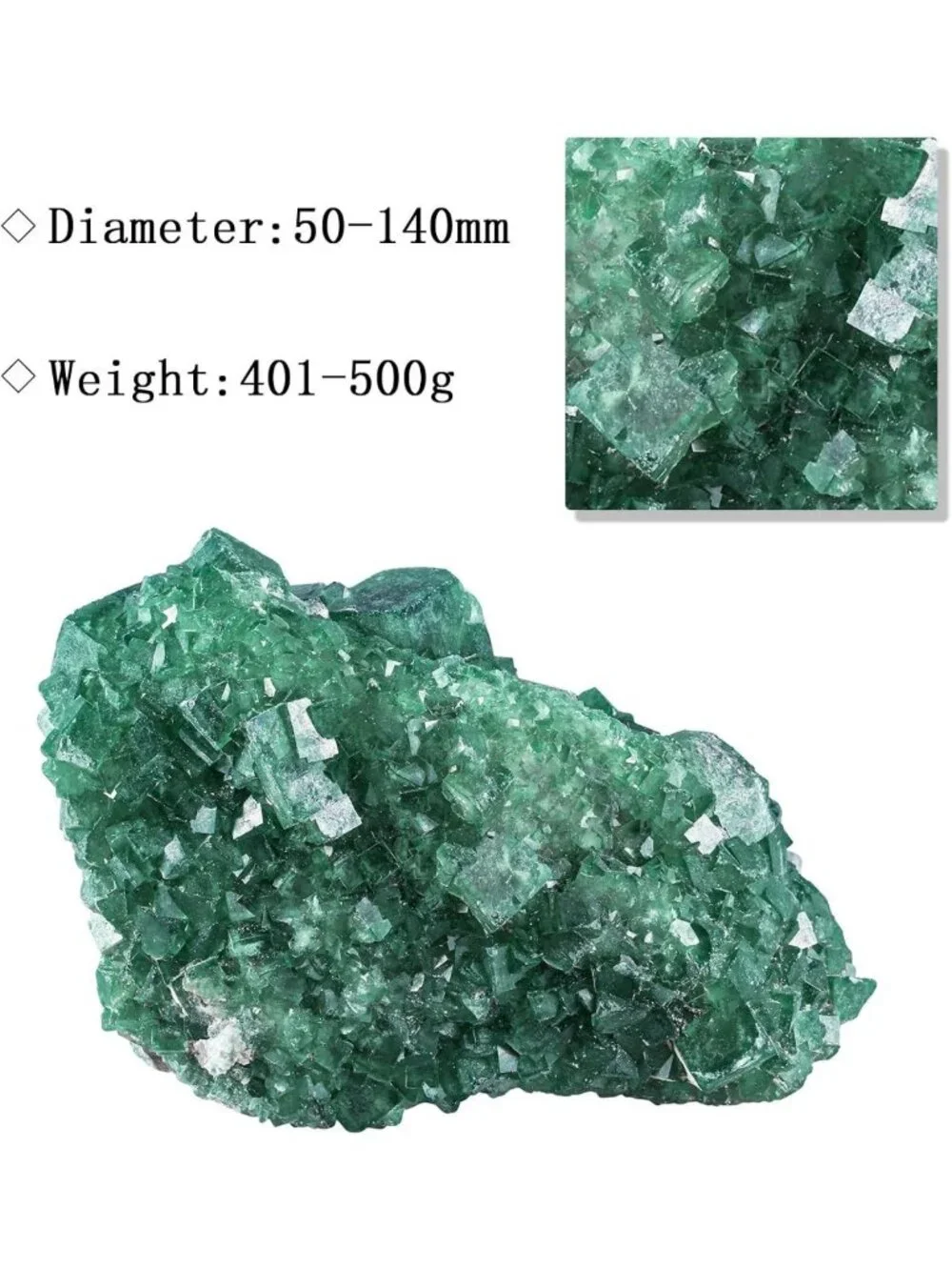 Natural Green Fluorite Crystal Rough Stone for Home Office Decor & Healing